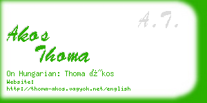 akos thoma business card